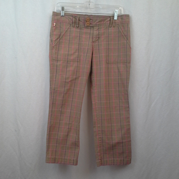 tan plaid pants womens